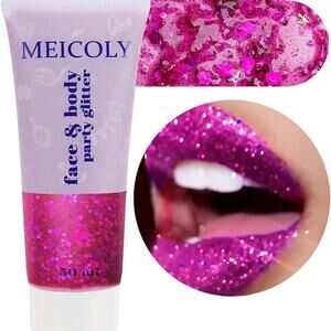 MEICOLY Purple Face Body Glitter